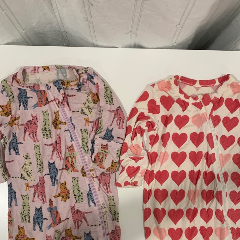 Pair of Pink Chicken pajamas size 3-6 months